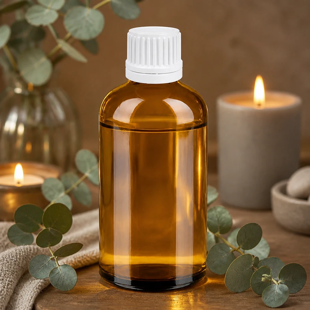 Bottiglia in vetro di alta qualità da 100 ml con sistema di gocciolamento preciso per miscele e tinture fai da te