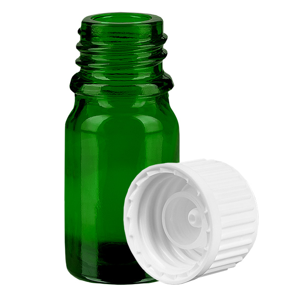 5ml Globuliflasche 3mm Giessring weiß Standardverschluss GreenLine UT18/5