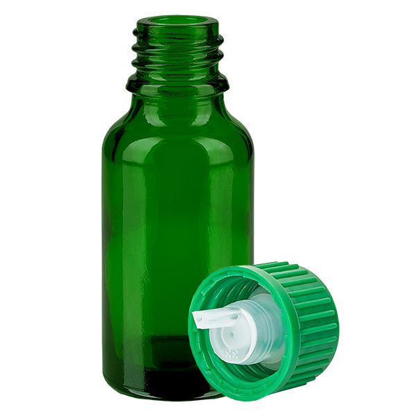 Flacone contagocce da 20 ml 0,8 mm verde STD GreenLine UT18/20 Flacone contagocce da 20 ml 0,8 mm verde STD GreenLine UT18/20