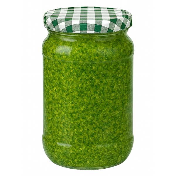 Barattolo rotondo da 1062 ml + coperchio BasicSeal verde/bianco UN.. Barattolo rotondo da 1062 ml + coperchio BasicSeal verde/bianco UN..