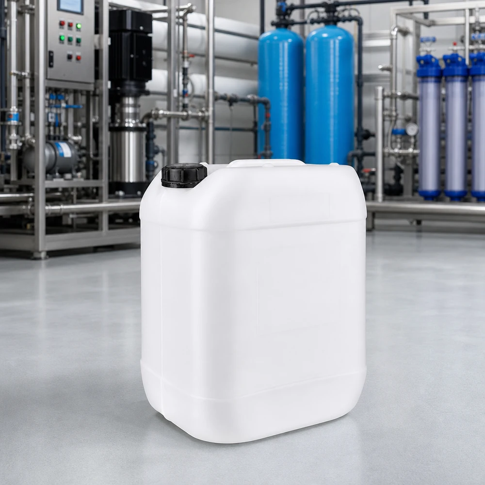 Jerrican de 20 litres avec bouchon à vis Bidon robuste de 20 L en PE avec bouchon à vis étanche pour produits chimiques