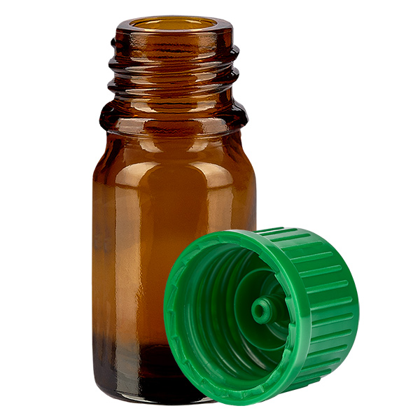 5ml Flasche 11mm Schraubverschluss grün Standard BrownLine UT18/5