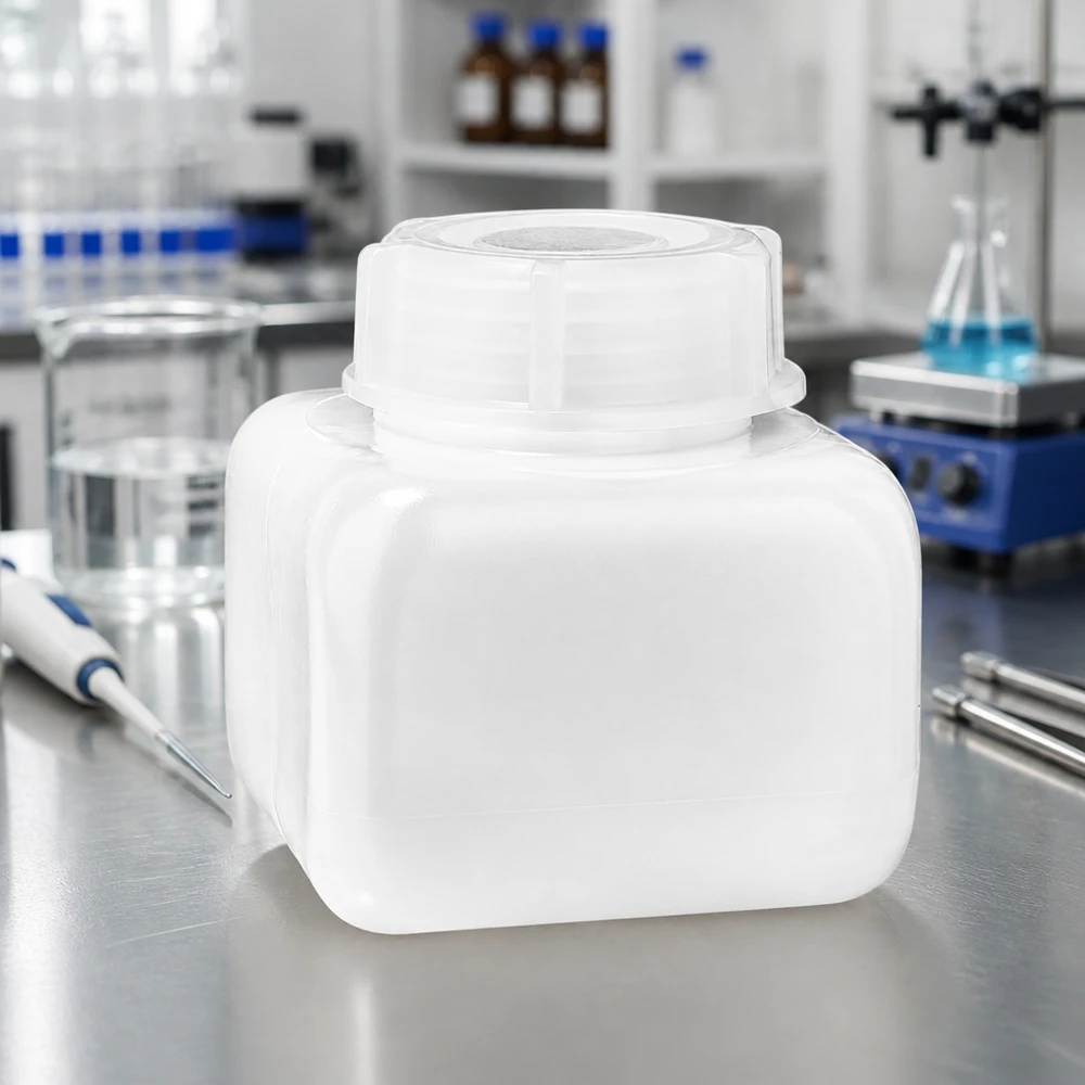 Bouteille en PE-HD de 250 ml, de couleur naturelle, adaptée au contact alimentaire, en polyéthylène haute densité résistant aux UV