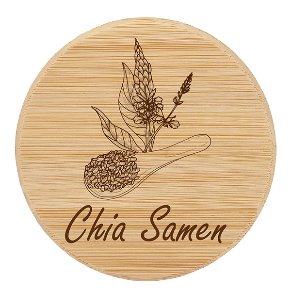 Holzdeckel "Chia Samen" für WECK RR100