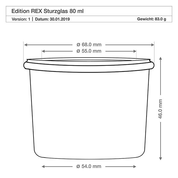 Set di 48 bicchieri Weck da 80 ml con 48 coperchi di vetro, 48 Set di 48 bicchieri Weck da 80 ml con 48 coperchi di vetro, 48