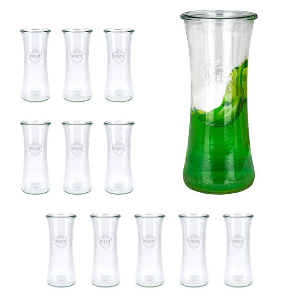 Set di 12 vasetti Weck da 700 ml rotondi da gastronomia Set di 12 vasetti Weck da 700 ml rotondi da gastronomia
