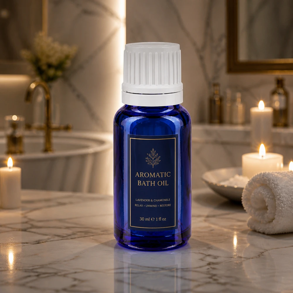 Apothekenflasche blau 10ml Schraubverschluss weiß Originalitätsverschluss UV-Schutz Glasflasche 10ml kobaltblau mit weißem Originalitätsverschluss für Naturprodukte