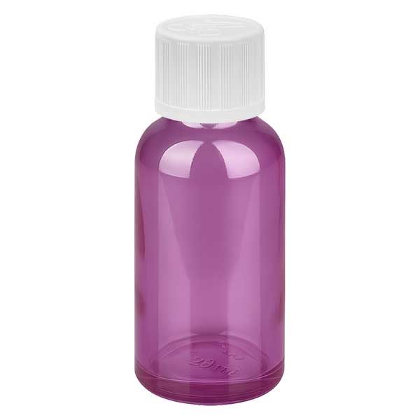 30ml Flasche 11mm Schraubverschluss weiß Standard Kindersicher PurpleLine UT18/30