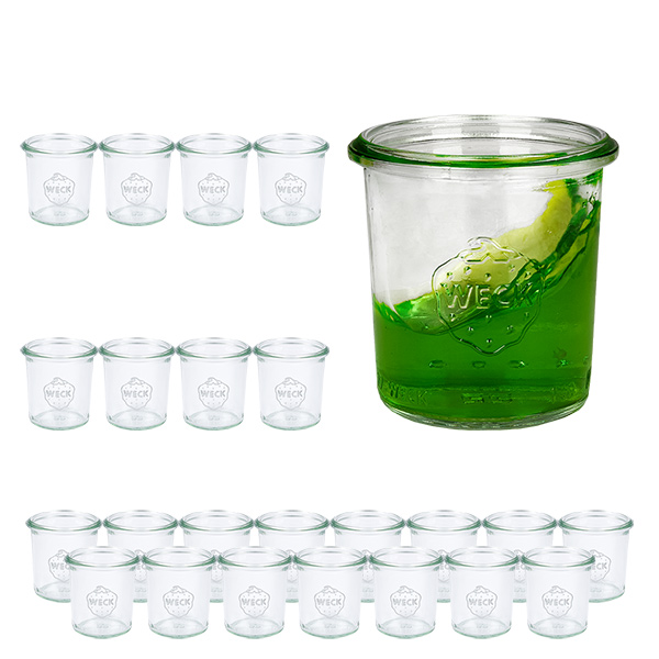 24er Set Weck Gläser 140 ml Sturzgläser