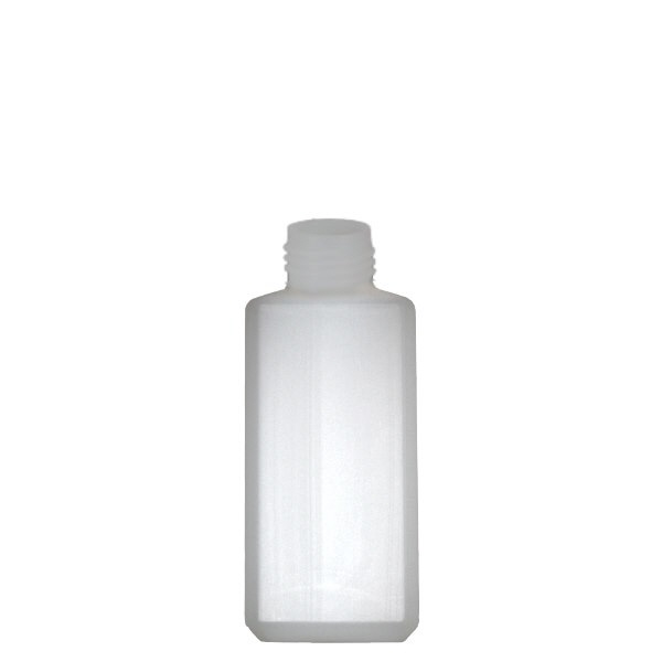 Bottiglia quadrata da 250 ml in HDPE naturale, senza tappo Bottiglia quadrata da 250 ml in HDPE naturale, senza tappo