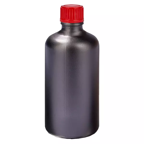 Bottiglia da 100ml 11mm SV rosso STD BlackLine UT18/100