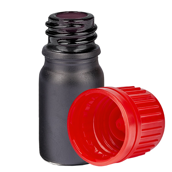 5ml Flasche 11mm Schraubverschluss rot Originalitätsverschluss BlackLine UT18/5
