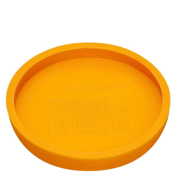 160ml Sturzglas WECK RR60 mit Silikondeckel orange