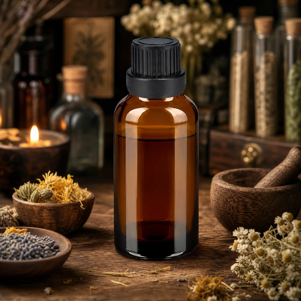 30ml Flasche 11mm Schraubverschluss schwarz OriginalitätsverschlussII BrownLine UT18/30 Handliche 30ml Flasche aus lichtschützendem Braunglas für DIY-Mischungen und Tinkturen