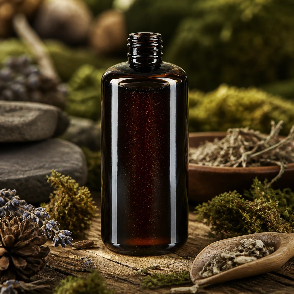Violettglas Flasche 200ml 410/24 Robuste 200ml Kosmetikflasche Draco aus bruchsicherem Violettglas für den täglichen Beauty-Einsatz