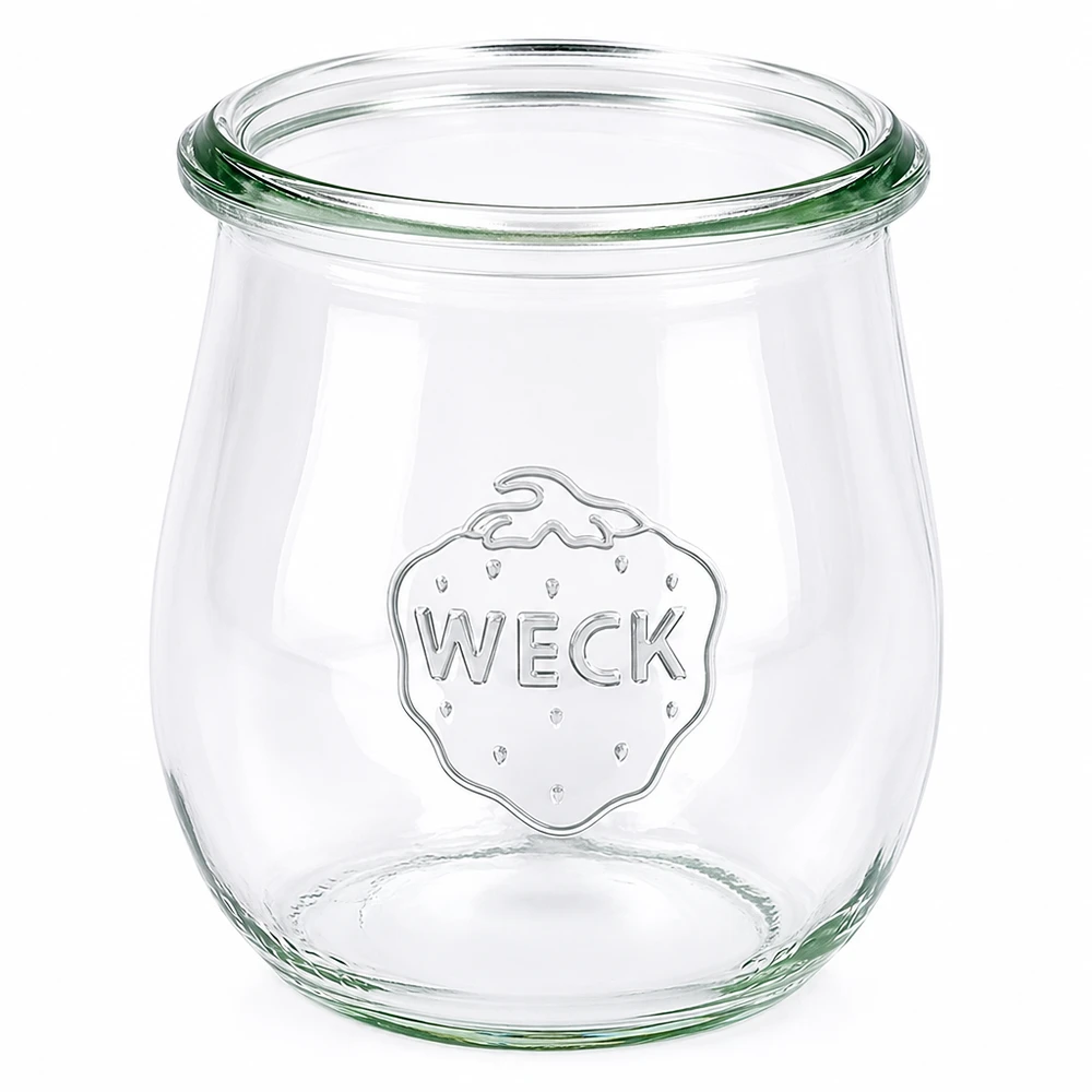 WECK Tulpenglas 220ml RR60 mit Deckel transparent Einmachglas zum Konservieren und Aufbewahren von Lebensmitteln