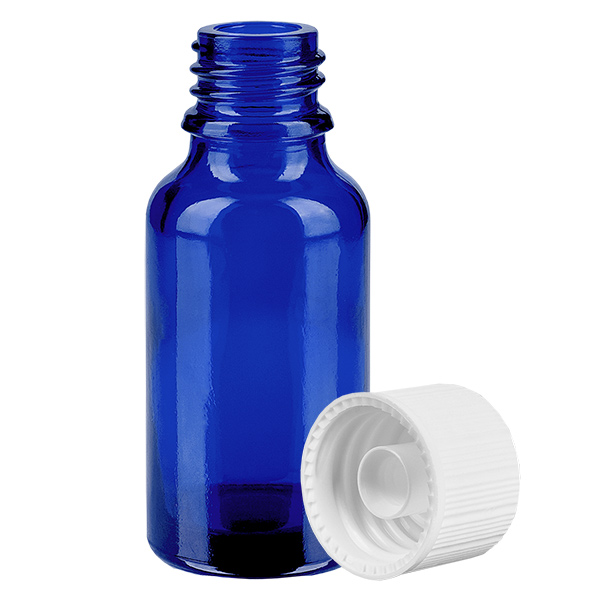 20ml Flasche 11mm Schraubverschluss weiß Standard BlueLine UT18/20