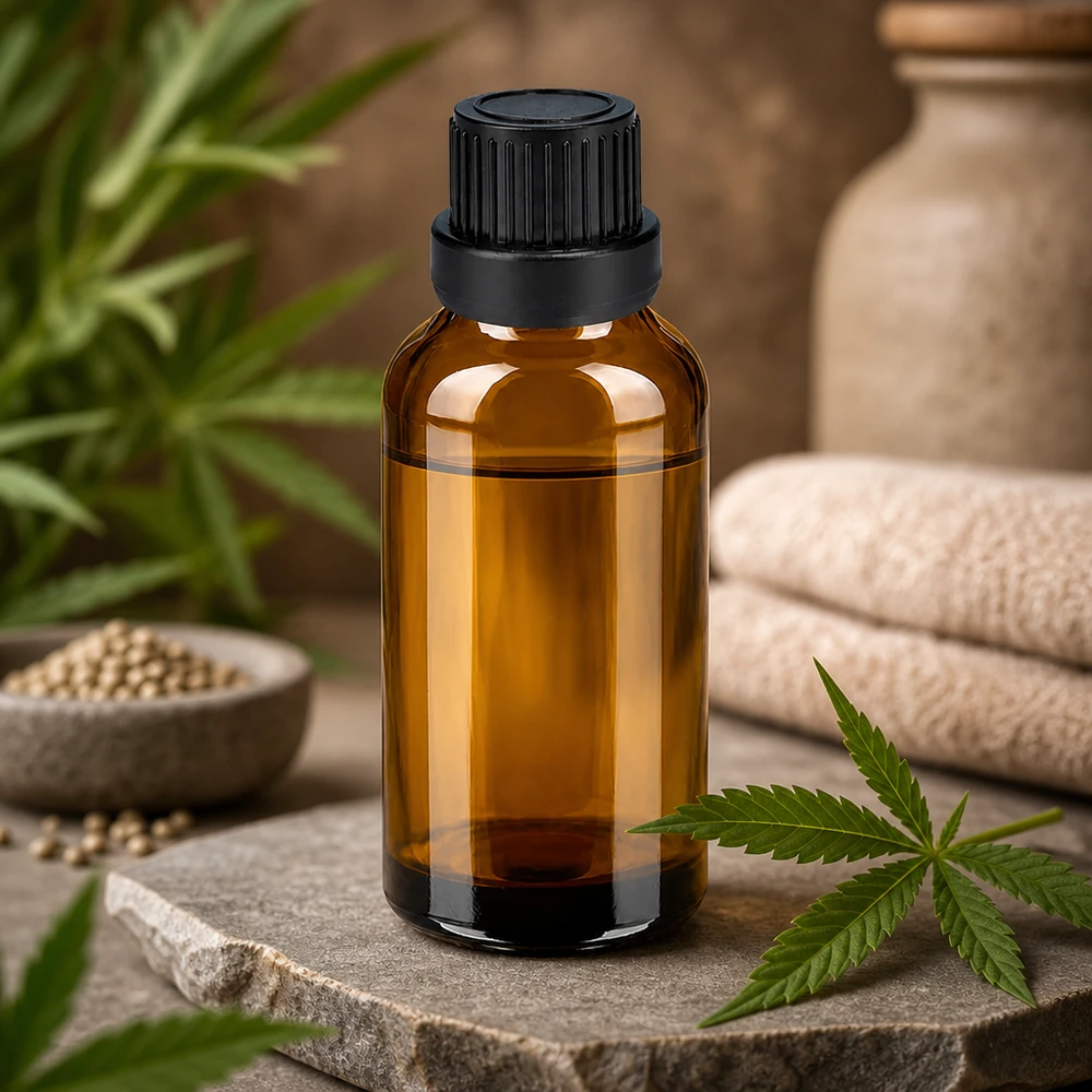 Flacone in vetro da 30 ml di qualità farmaceutica con tappo ermetico per una lunga durata.