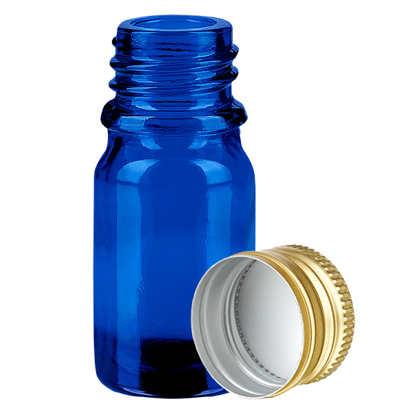5ml Flasche 11mm Schraubverschluss Alu-Gold Standard BlueLine UT18/5