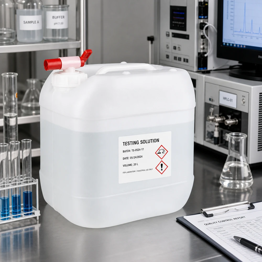 Kanister 15 Liter mit Auslaufhahn Stapelbarer 15 Liter Kanister aus HDPE mit Auslaufhahn für industrielle Prüfchemikalien