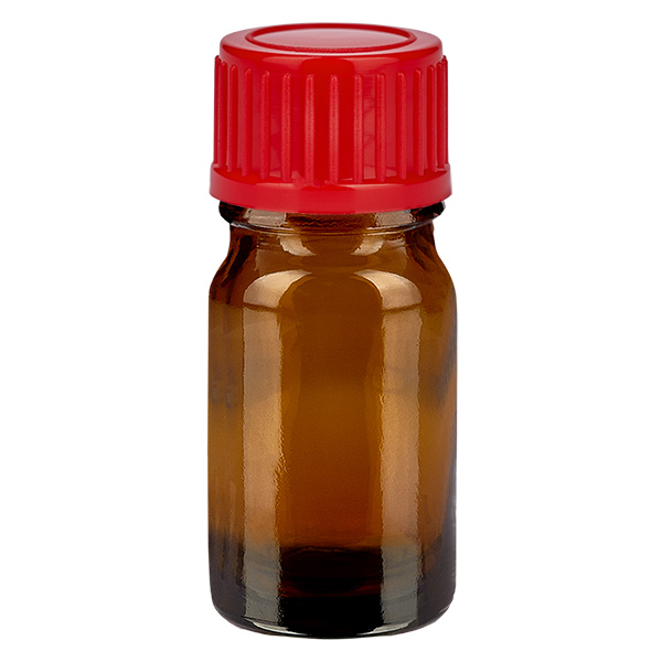 5ml Flasche 11mm Schraubverschluss rot Standard BrownLine UT18/5