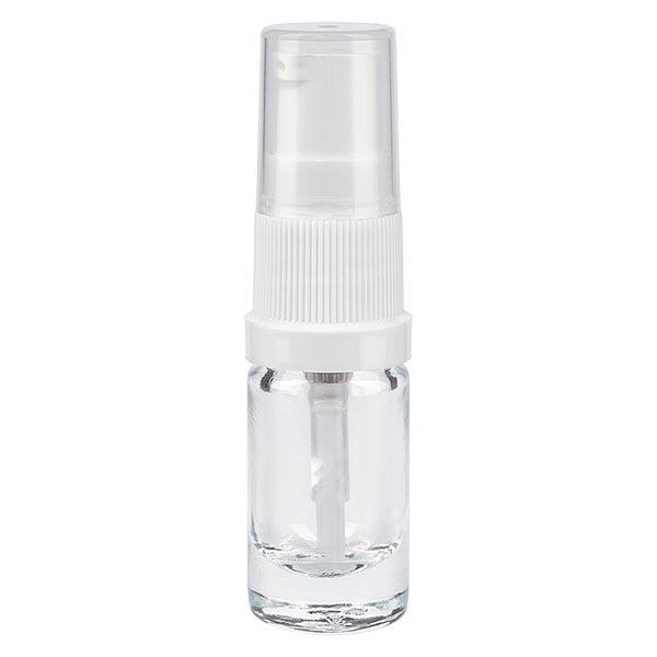 Apothekenflasche klar 5ml Lotionspumpe weiß Standard