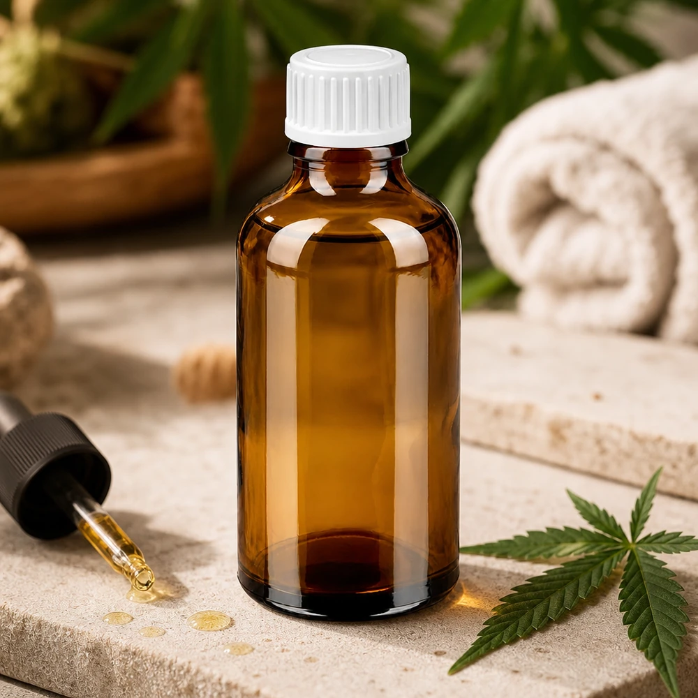 50ml Tropfflasche 0.9mm weiß Standardverschluss BrownLine UT18/50 Robuste Braunglas Tropfflasche 50ml mit langlebigem weißem Kunststoffverschluss für professionelle Nutzung