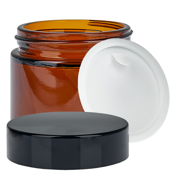 Barattolo di vetro da 60ml marrone con coperchio UNiTWIST Barattolo di vetro da 60ml marrone con coperchio UNiTWIST
