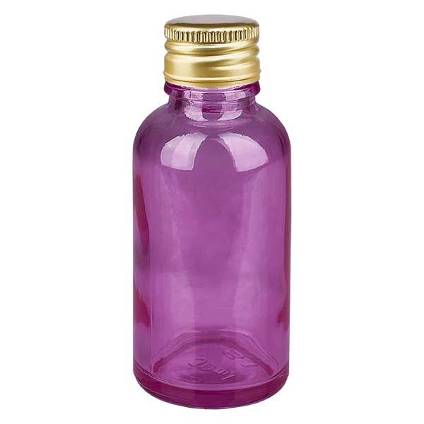 30ml Flasche 11mm Schraubverschluss Alu-Gold Standard PurpleLine. UT18/30