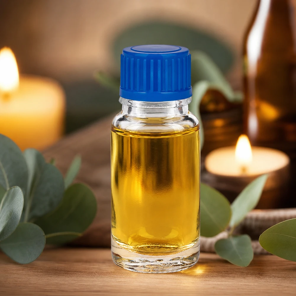 Flacon de 10ml 11mm SV bleu STD ClearLine UT18/10 Flacon en verre transparent de 10 ml avec bouchon à vis bleu, 11 mm, huile essentielle jaune doré ClearLine UT18/10