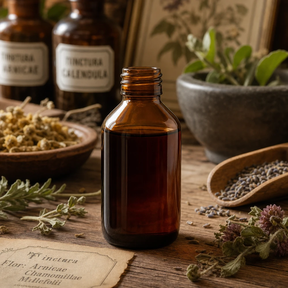 Flacone in vetro marrone da 100 ml PP28 per rimedi omeopatici e oli essenziali senza tappo