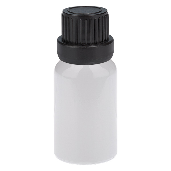Flacone da 10 ml con tappo a vite da 11 mm nero con chiusura di sicurezza WhiteLine UT18/10 Flacone da 10 ml con tappo a vite da 11 mm nero con chiusura di sicurezza WhiteLine UT18/10