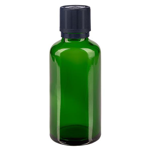 Flacone contagocce verde da 50 ml. OV KiSi Bli nero/1mm ApoGlas Flacone contagocce verde da 50 ml. OV KiSi Bli nero/1mm ApoGlas