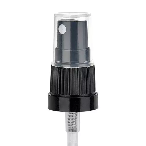 Pumpzerstäuber schwarz inkl Kappe 18mm