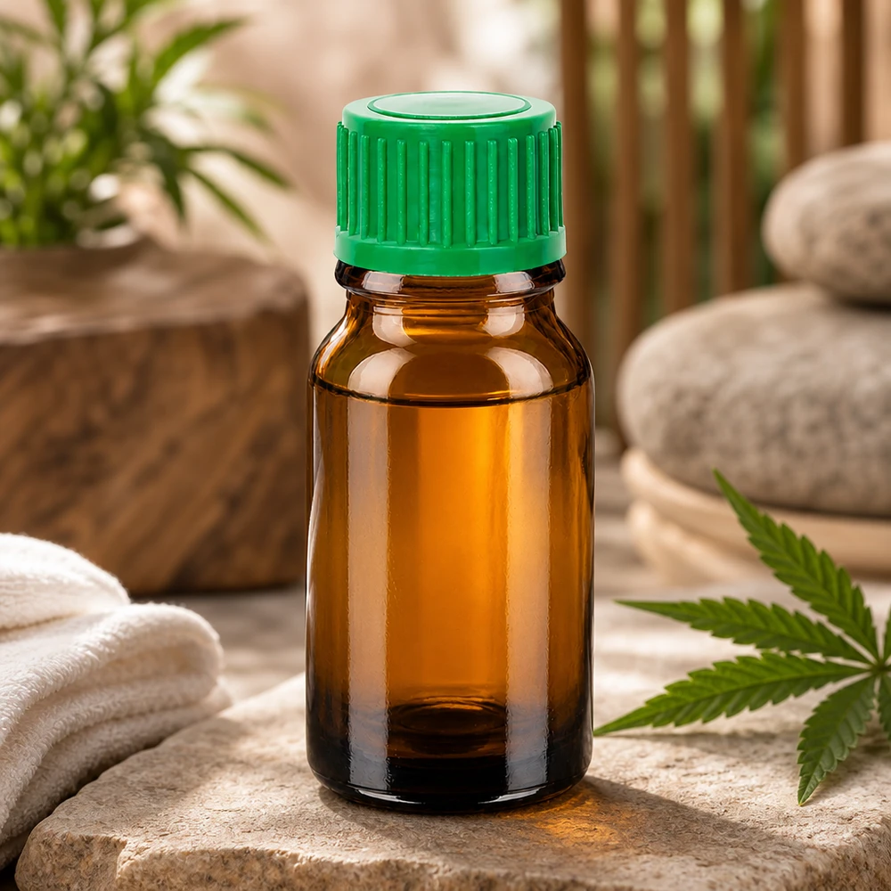 10ml Tropfflasche 0.8mm grün Standardverschluss BrownLine UT18/10 STD BrownLine Tropfflasche 10ml braun grün 0.8mm für CBD Öl Cannabis Extrakte und Tinkturen