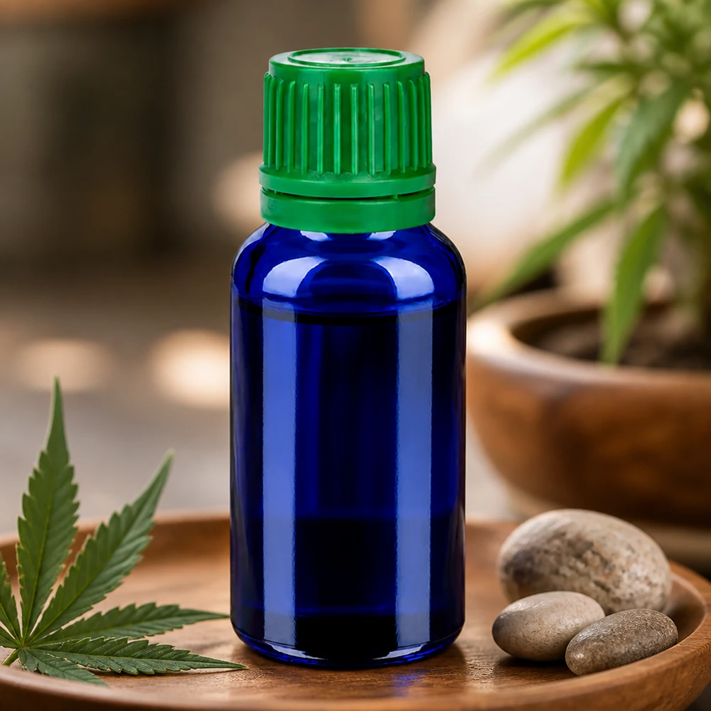 Flacone da 20ml 11mm SV verde OV BlueLine UT18/20 Flacone in vetro da 20 ml protetto dalla luce in elegante blu cobalto per prodotti di alta qualità
