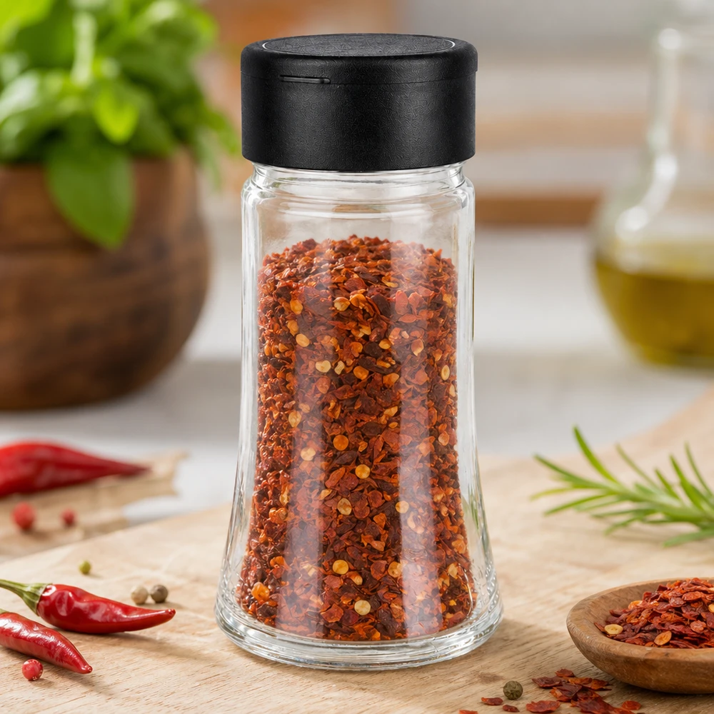 Barattolo per sale/spezie da 95 ml con dosatore, nero Barattolo per sale/spezie da 95 ml con dosatore, nero