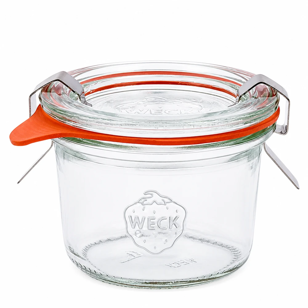 80ml Sturzglas komplett WECK RR60 80ml WECK Sturzglas RR60 mit Glasdeckel und Gummiring Einmachglas für Konservierung und Aufbewahrung