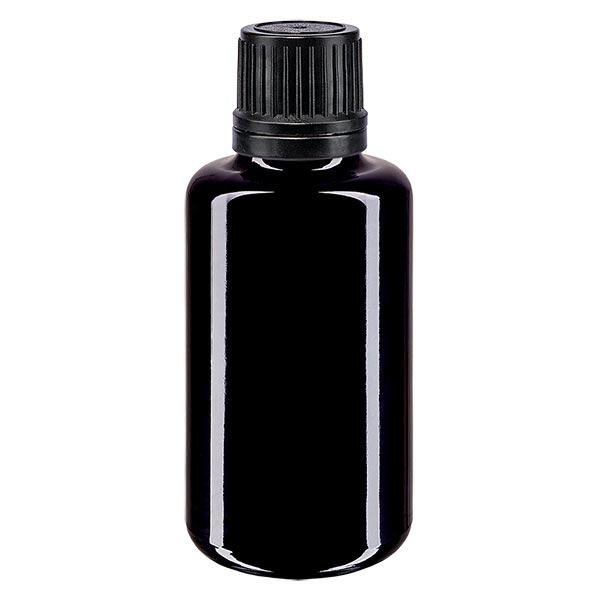 Flacone da farmacia viol. 30ml contagocce. Pr. 1mm nero OV Flacone da farmacia viol. 30ml contagocce. Pr. 1mm nero OV
