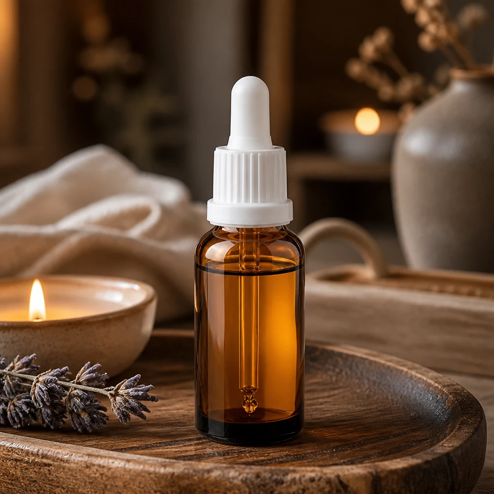 Versatile flacone in vetro ambrato da 20 ml con contagocce per cosmetici fai da te e prodotti di cura automiscelati