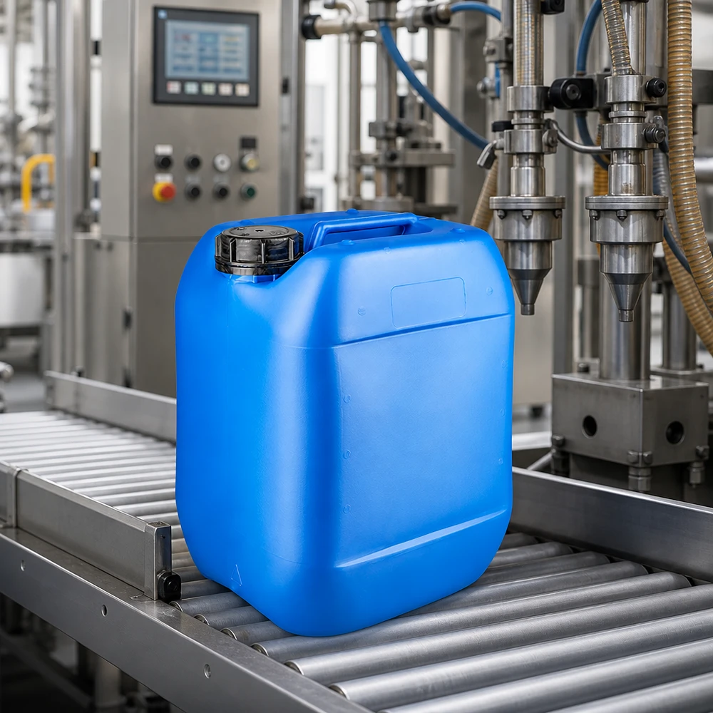 Kanister 10 Liter blau mit OV Verschluss für Chemikalien Reinigungsmittel und Flüssigkeiten