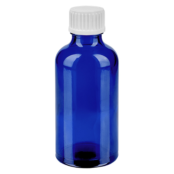 50ml Globuliflasche 3mm Giessring weiß Standardverschluss BlueL. UT18/50