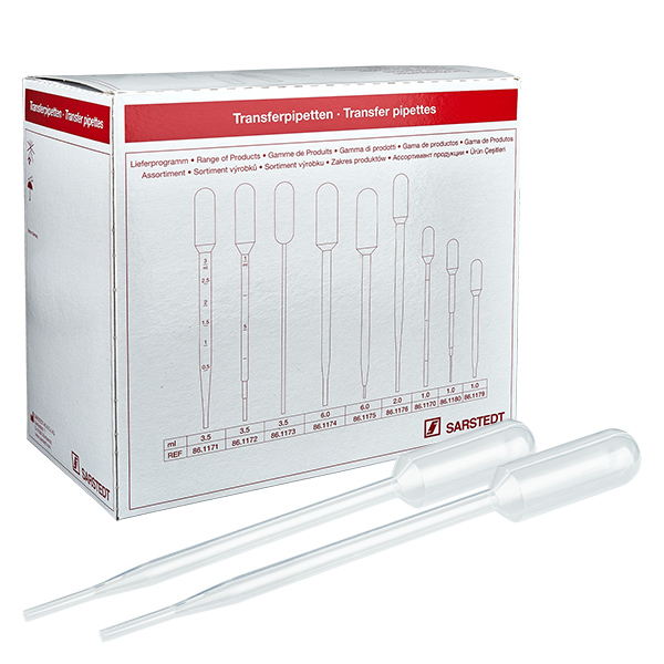 Pipetta di trasferimento, volume nominale: 6 ml, (LxL): 152 x 15 mm, mate Pipetta di trasferimento, volume nominale: 6 ml, (LxL): 152 x 15 mm, mate