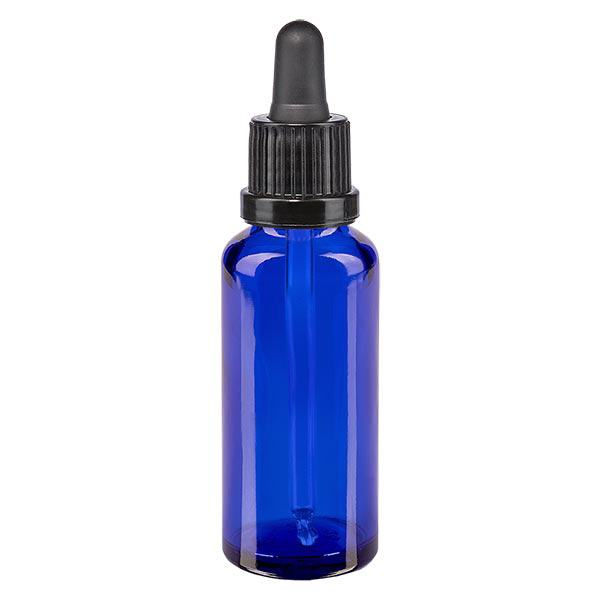 Bottiglia per pipette blu da 30ml OV nero ApoGlas Bottiglia per pipette blu da 30ml OV nero ApoGlas