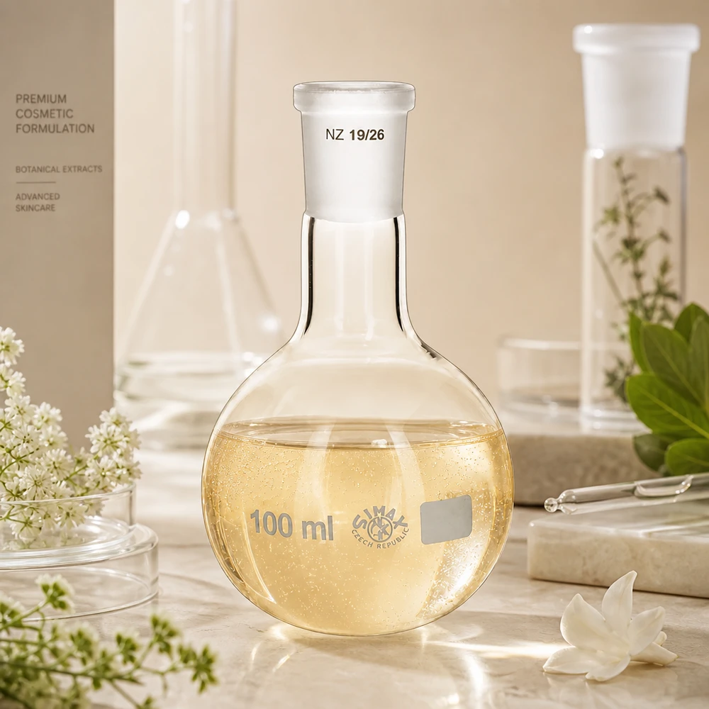Stehkolben 100ml mit Normschliff (19/26) Wissenschaftlicher Glaskolben mit ergonomischer Form - 100ml Volumen für Forschung und Analyse