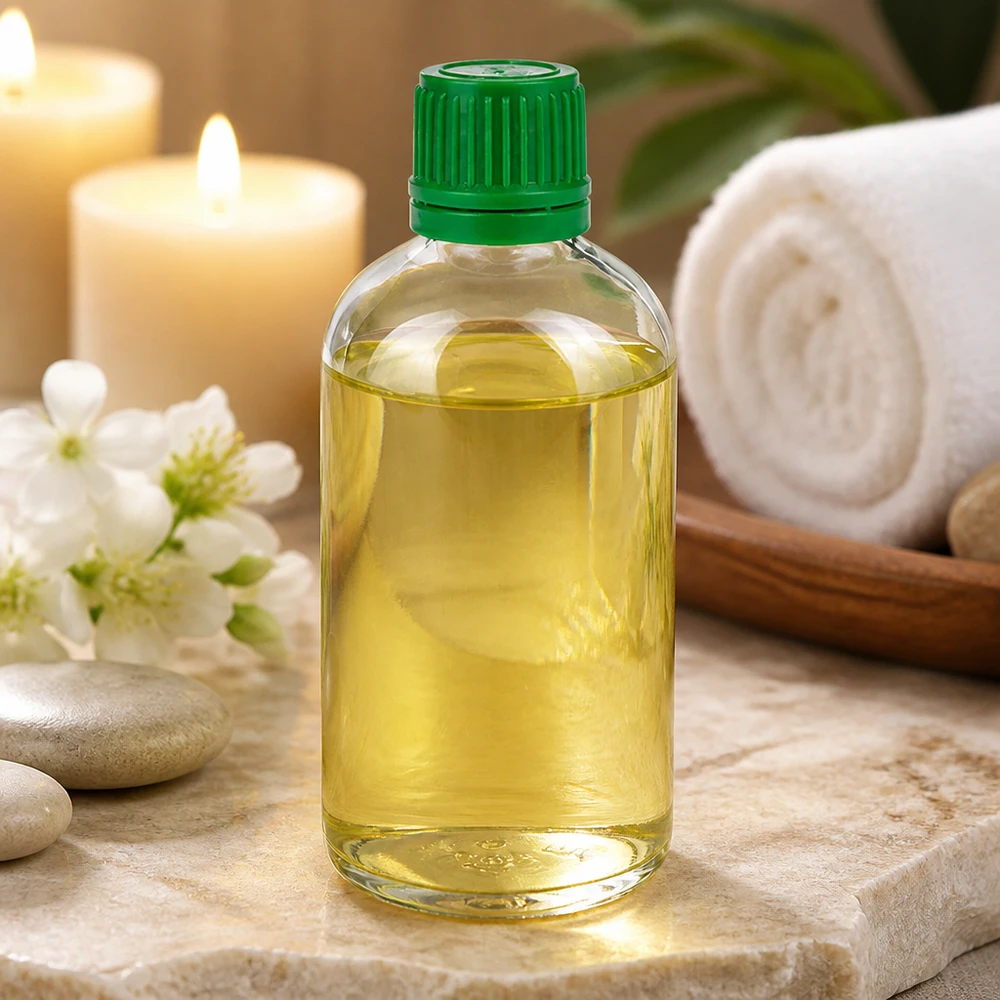 Flacone ClearLine da 100 ml UT18 con tappo originale verde in un ambiente wellness spa