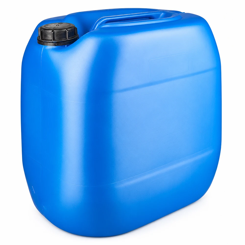 Kanister 30 Liter blau mit Schraubverschluss Originalitätsverschluss Stapelbarer Industriekanister 30L blau mit Originalitätsverschluss für Wasser und Chemikalien