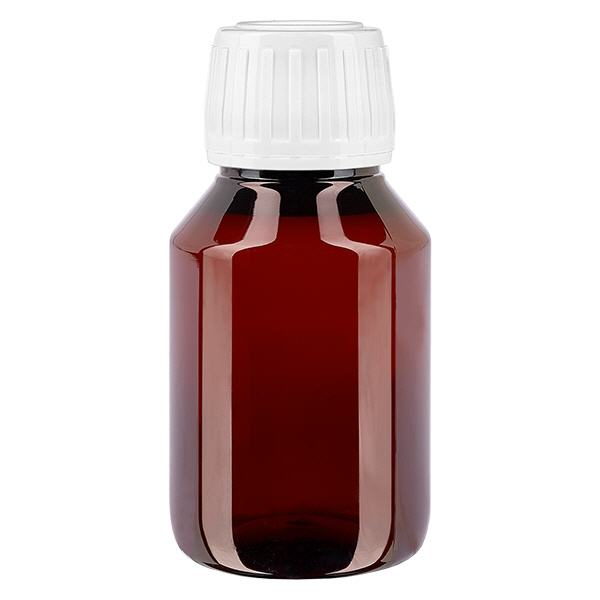 Bottiglia PET 50ml con OV standard bianco Bottiglia PET 50ml con OV standard bianco