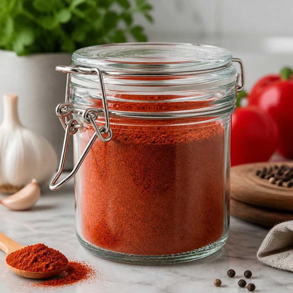 250ml Vorratsglas mit Silikonring und Bügelverschluss UNiTWIST Barattolo ermetico in vetro da 250 ml con guarnizione in gomma e gancio in filo metallico per la conservazione di spezie fresche