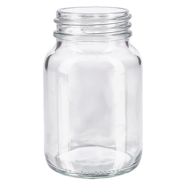 Bottiglia a collo largo da 250 ml in vetro trasparente Bottiglia a collo largo da 250 ml in vetro trasparente